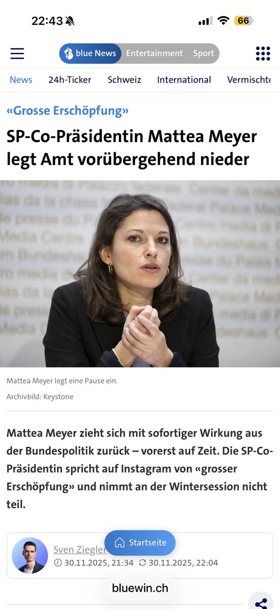 Nicht nur sie dürfte nach diesem Abstimmungswochenende erschöpft sein ⁦<a href="/spschweiz/">SP Schweiz</a>⁩ ⁦<a href="/JusoSchweiz/">JUSO Schweiz</a>⁩ ⁦<a href="/tobeoldsucks/">Jürg «der Fuetsch» Mösli</a>⁩