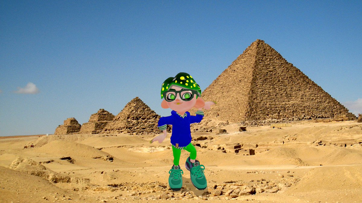Tentasplasher's tweet image. This is a request for @ZillaIke2. For my Main oc to do the  Egyptian Pose. My main oc is my inkosona Tenta Splasher so yeah me. One is the picture and the another one is that it looks like it's in a camera shot #sfm #sourceflimmaker #splatoon