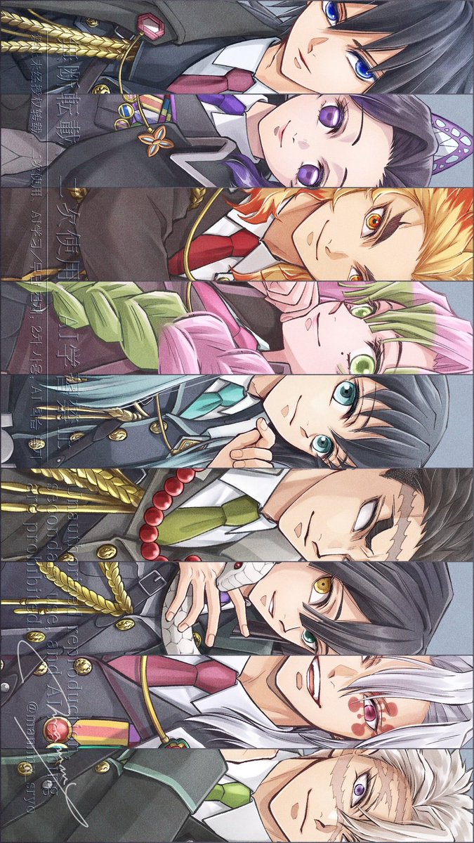 mammy_sryo's tweet image. 軍服柱まとめ
9人揃ったので並べてみました(*´`)
(タップ推奨🙏)