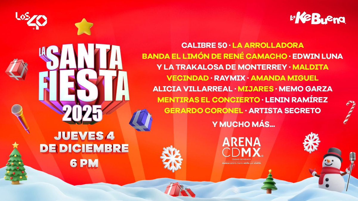 ‼️Esta es la lista de artistas invitados a La Santa Fiesta 2025 en la Arena CDMX‼️🎶🎺🪗

dondehayferia.com/la-santa-fiest…