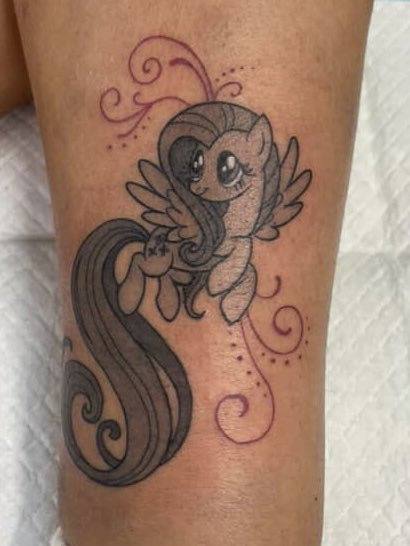 benik1tty's tweet image. everyone look at my tattoo :3 #Fluttershy