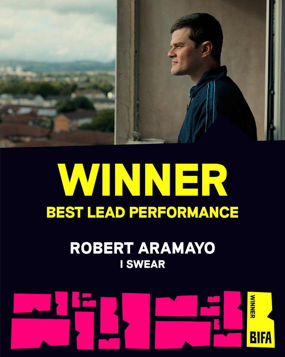 BIFA_film's tweet image. The BIFA for Best Lead Performance goes to:

ROBERT ARAMAYO, I Swear