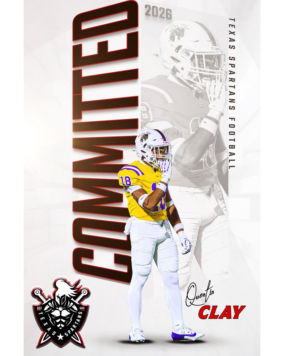 quentinclay12's tweet image. 100% COMMITTED @ccctxspartans @CoachVince254 @coachbeasley74 @cg3training @BrettBeard92 @denhamspringsFB @sprescott02