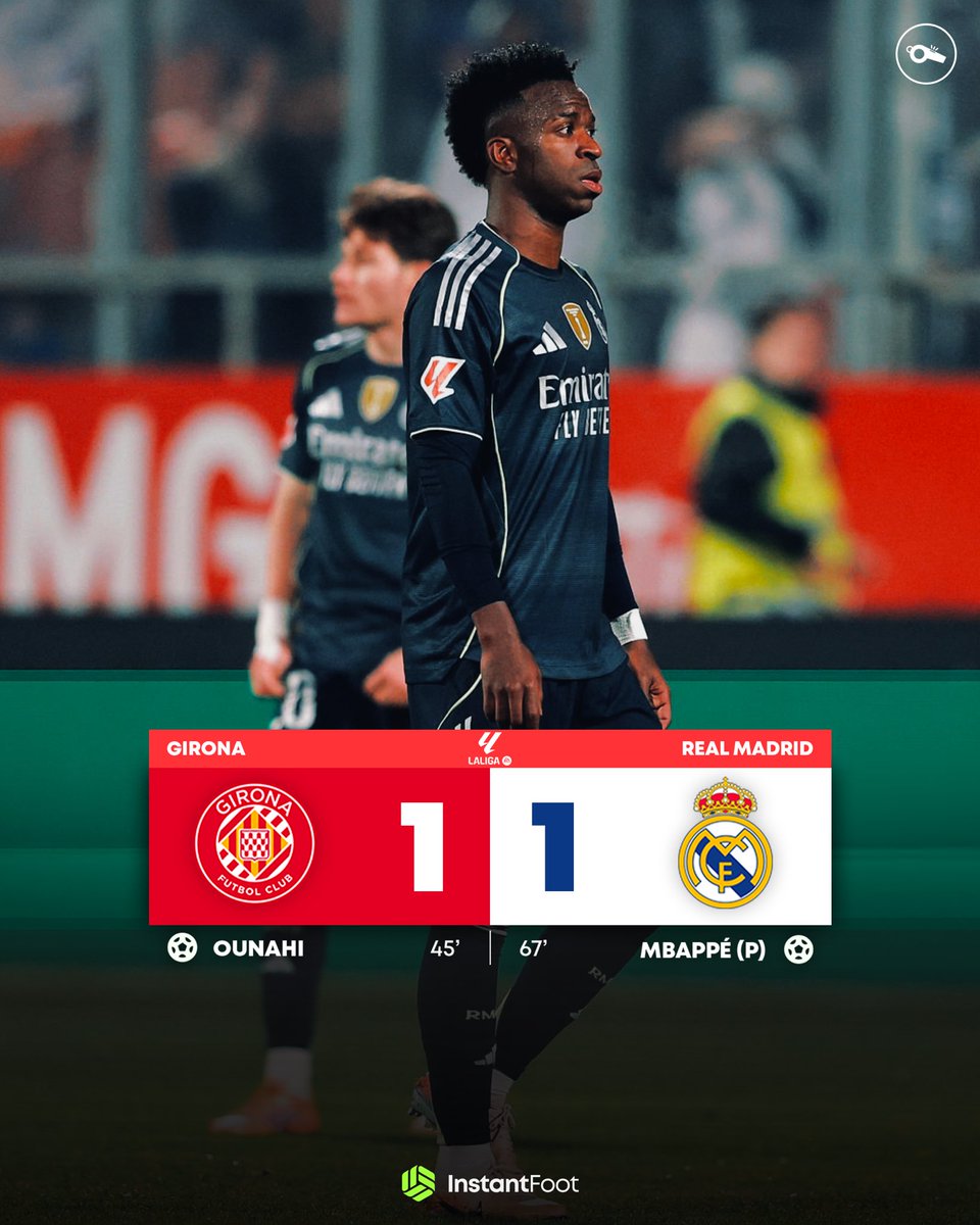 lnstantFoot's tweet image. ⏱️𝗧𝗘𝗥𝗠𝗜𝗡𝗘́ ! 𝗘𝗡𝗖𝗢𝗥𝗘 𝗨𝗡𝗘 𝗧𝗥𝗘̀𝗦 𝗠𝗔𝗨𝗩𝗔𝗜𝗦𝗘 𝗢𝗣𝗘́𝗥𝗔𝗧𝗜𝗢𝗡 𝗣𝗢𝗨𝗥 𝗟𝗘 𝗥𝗘𝗔𝗟 𝗠𝗔𝗗𝗥𝗜𝗗… 😬🤍

Les Madrilènes n’ont pas réussi à s’imposer face à Gérone (18ème de Liga) ce soir ! 

Match nul (1-1) entre les deux équipes. 

⚽️ Azzedine Ounahi a…