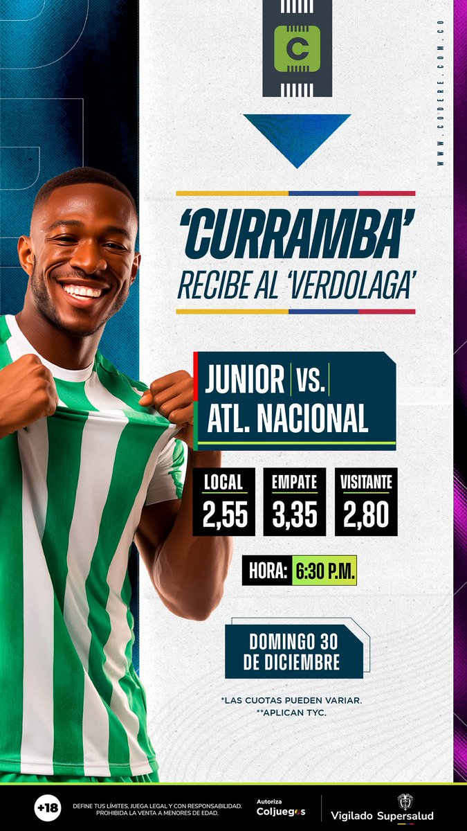 CodereCO's tweet image. Un duelo histórico en #Barranquilla 

¿Cuál es tu favorito para ganar?

Elígelo en Codere +🔞🔗📲 bit.ly/CodereDeportes