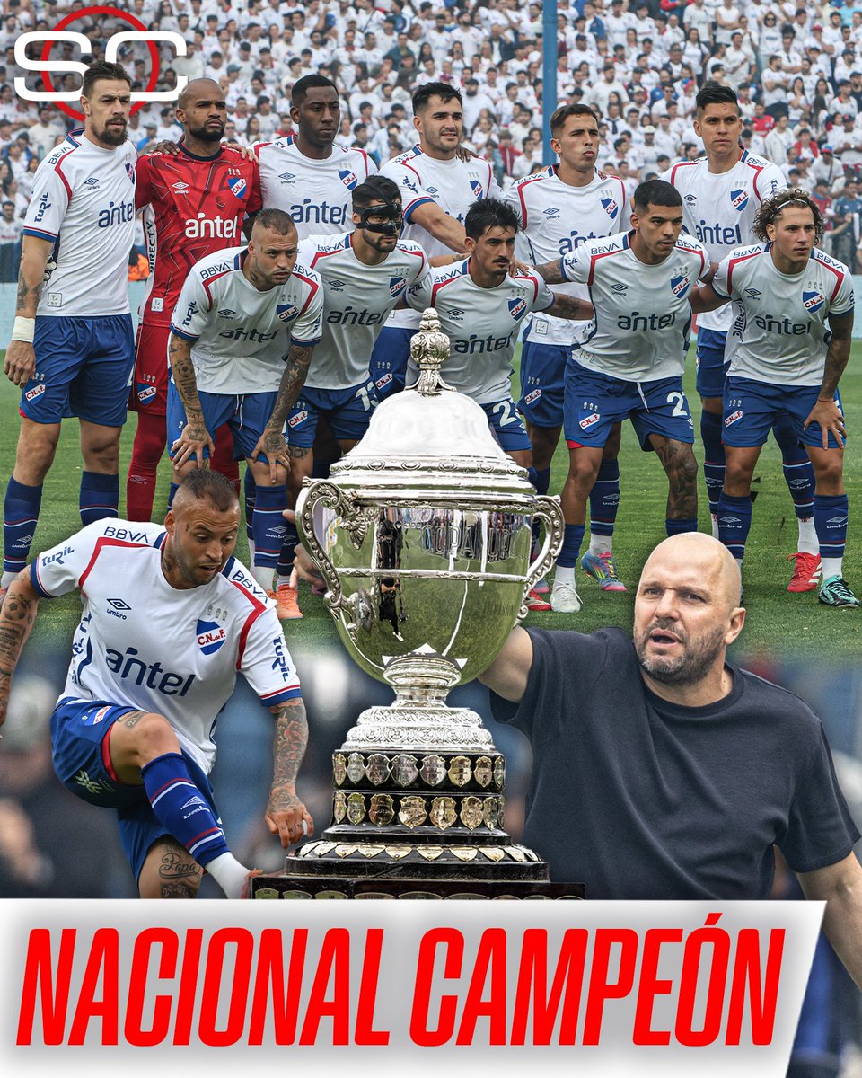 SC_ESPN's tweet photo. 🇺🇾 ¡¡BOLSO CAMPEÓN!!

✅ Tras el 0-0 en los 90´, Nacional venció 1-0 a Peñarol en la prórroga y se consagró con el Campeonato Uruguayo

⚽ El nigeriano Christian Ebere a los 113´

🏆 50° vez que el Tricolor consigue este título https://t.co/9yRlgeui44