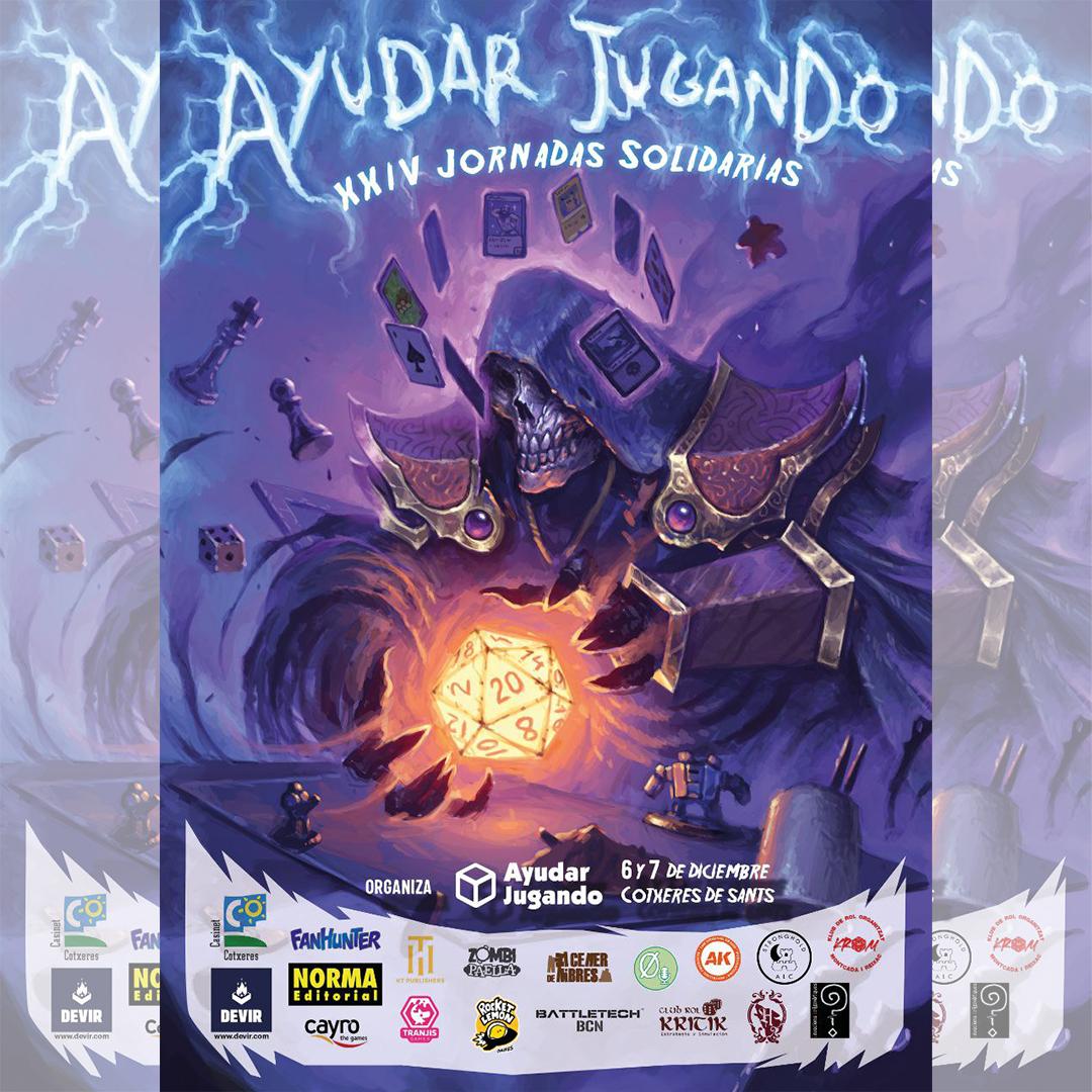 Aquí hi ha l'avís que estàveu esperant. AJUDAR JUGANT JORNADES SOLIDÀRIES N°24 (XXIV) AQUEST 6 I 7 DE DESEMBRE A COTXERS DE SANTS. AVIAT ANUNCIAREM, ACTIVITATS I QUEMISTERIS HI HAURÀ A LA SUBHASTA. El cartell d'aquest any l'ha currat <a href="/DFrankfield/">Diana Franco 🏳️‍⚧️</a> (moltíssimes gràcies)