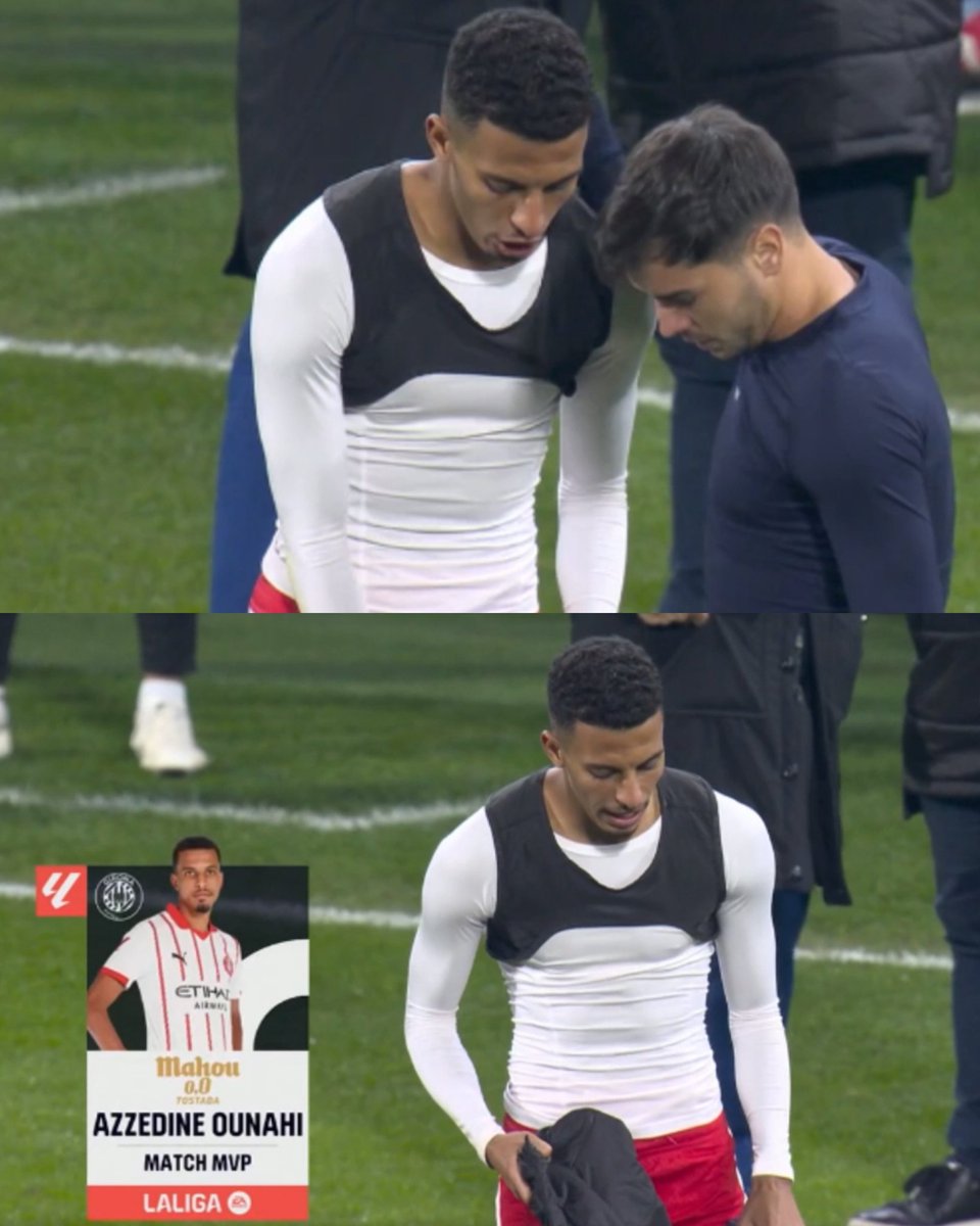 عجب بازیکن فوق‌العاده‌ایه این عزالدین اوناهی🥵.
همون نقطهٔ کیفیتی شده که ژیرونا بعد از رفتن کوتو، ساوینیو از دست داده بود. بازیکنی که تو هر نقطه‌ای از زمین می‌تونه یه برتری برات بسازه که به حریف ضربه بزنه و در اخر هم MVP شد.🇲🇦

(تشکر از همسایه که صدر رو به بارسا هدیه دادن😍)