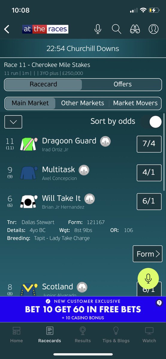 DylanTipsHR's tweet image. Cherokee Mile 

Race 11 Churchill Downs 

Will Take It 🐎 6/1