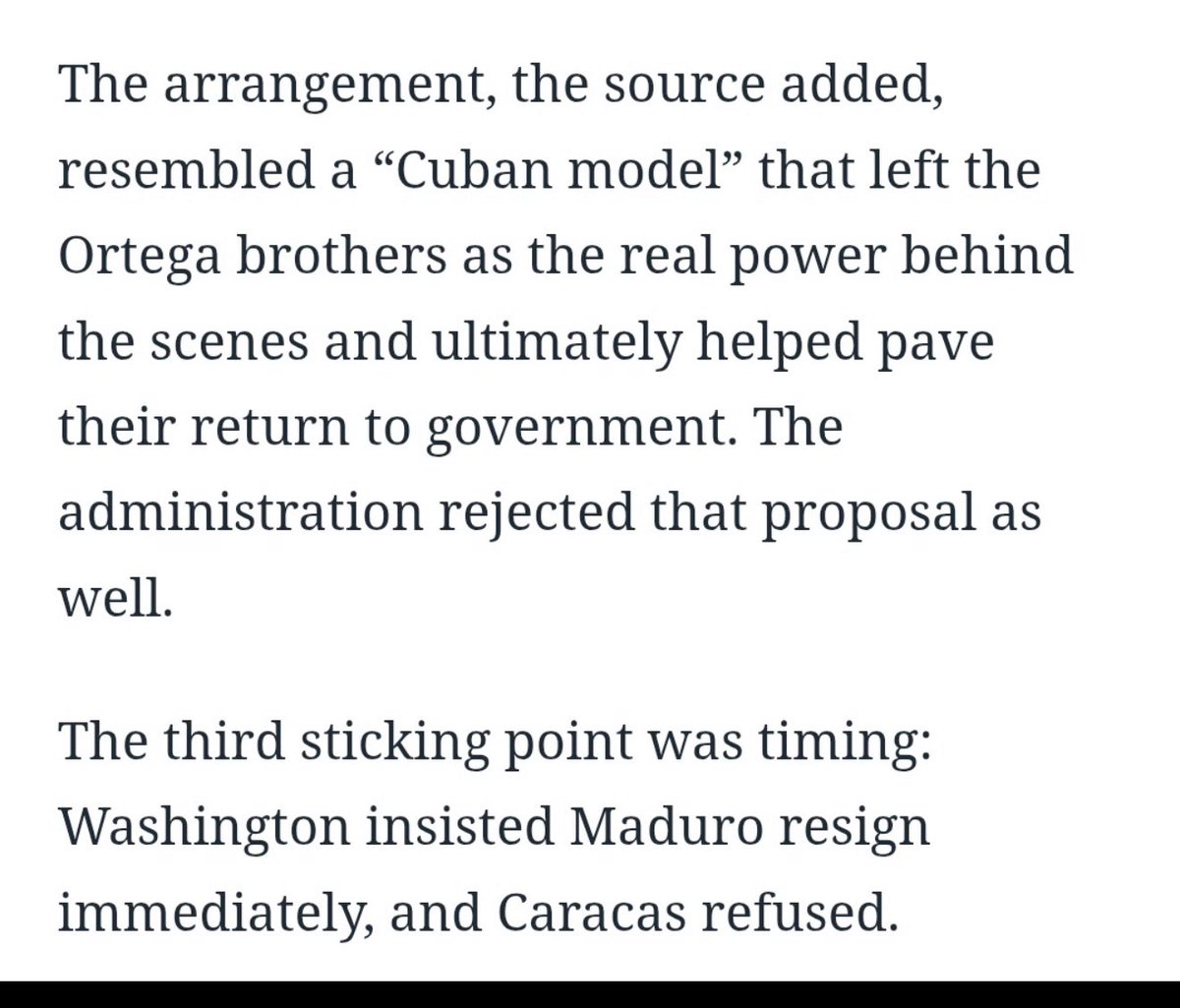 Última hora: Se confirma que "Maduro pidió a Trump en la llamada amnistía internacional para todos sus crímenes, pero le fue negada.

También pidió mantener el control de las fuerzas armadas a cambio de hacer "unas elecciones libres".

EEUU lo negó y le dijo que tenía que irse de