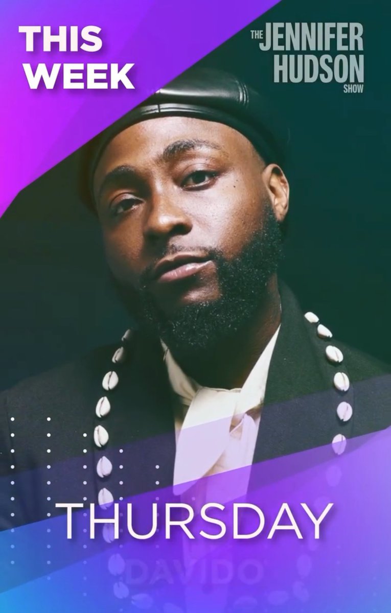 Davido is going on the Jennifer Hudson show