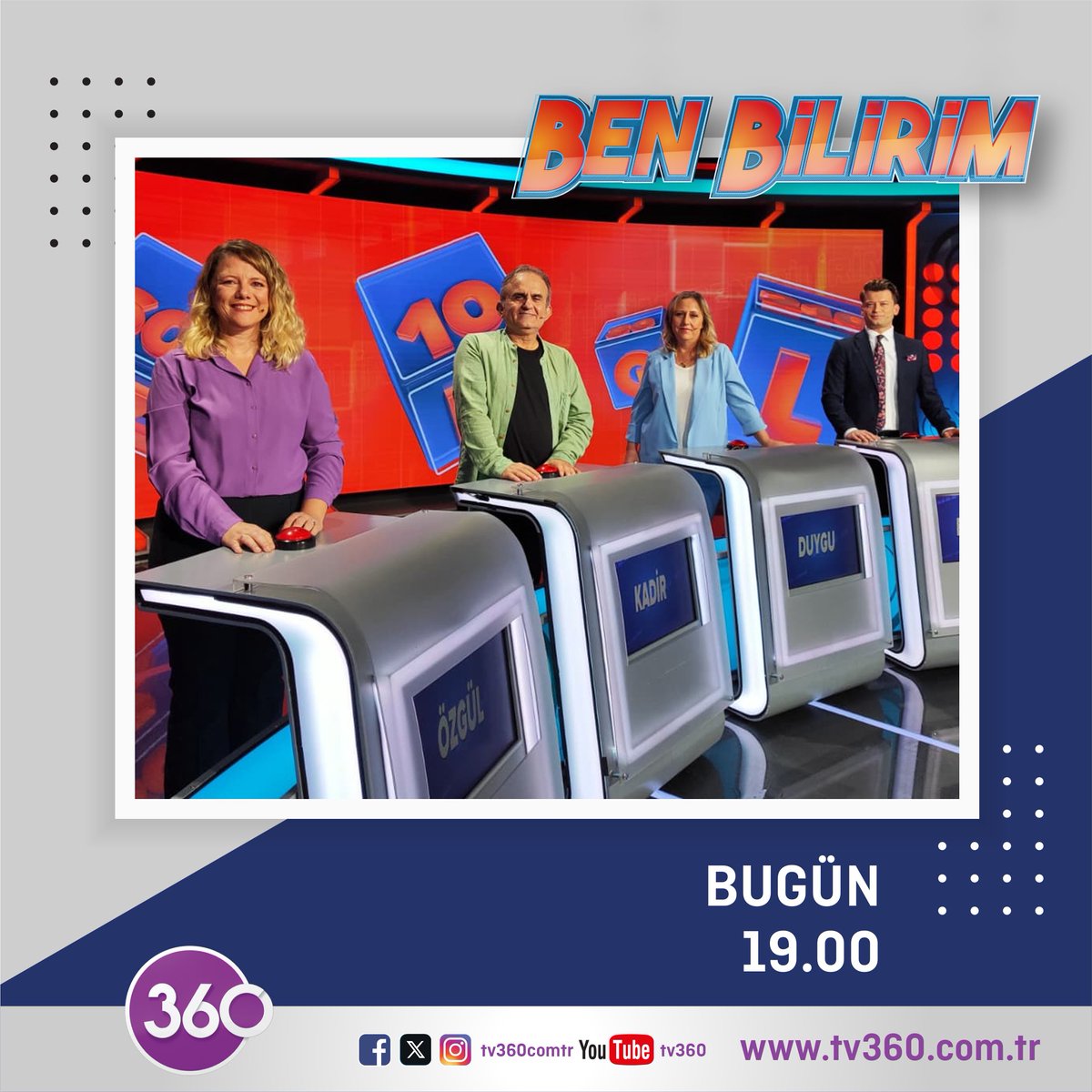 tv360comtr's tweet image. &quot;Ben Bilirim&quot; diyorsanız, ekran başına! 🎉

Eğlence ve bilgi dolu bir serüvene hazır olun! 👩‍👩‍👦Hafta içi her akşam 19.00&apos;da Alper Ateş ile bilgi dolu, eğlenceye doyacağınız anlar sizleri bekliyor. Kaçırmayın!📺

#Yarışma #Program #AlperAteş #BenBilirim #tv360