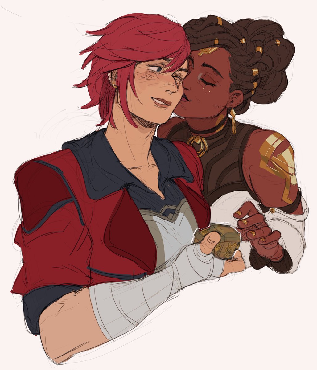 otomegrandma's tweet image. MelVi sketch commission for Letty :]