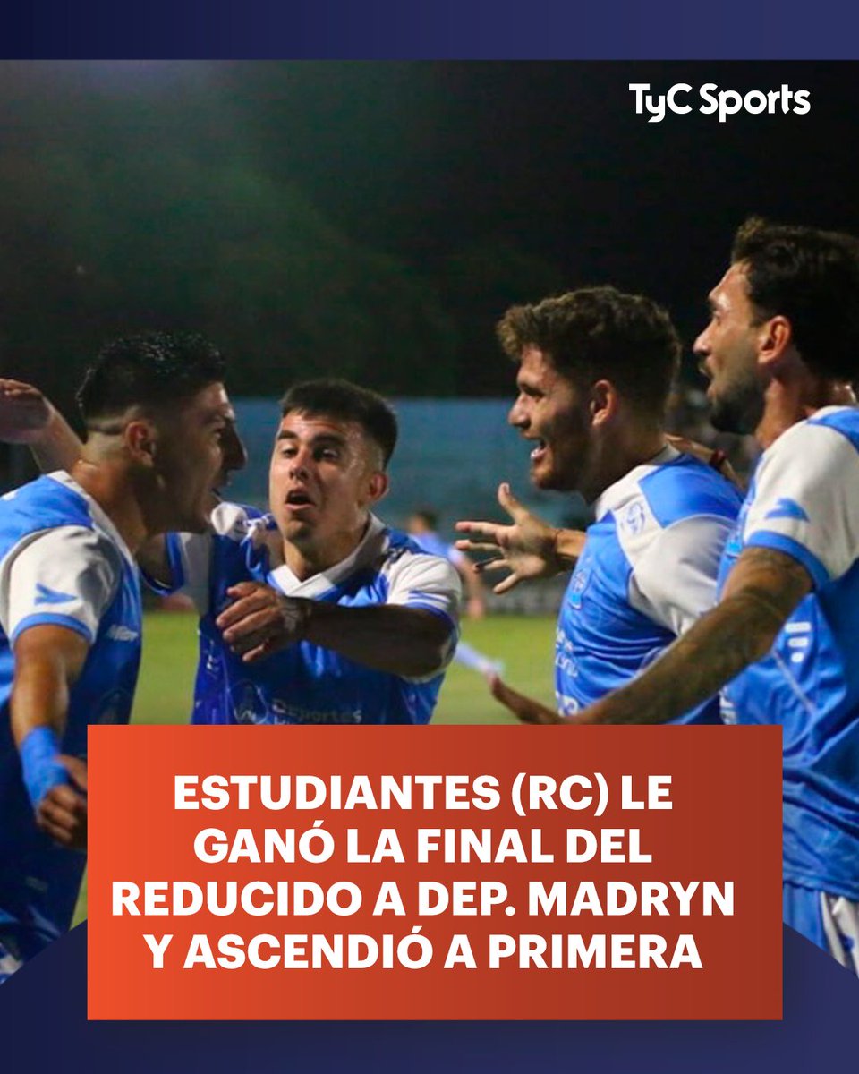 ¡EL LEÓN DEL IMPERIO ES DE PRIMERA!

Estudiantes (RC) igualó 1-1 ante Dep. Madryn en la vuelta de la final del reducido y sentenció le 3-1 en el global para sacar su boleto a la máxima categoría del fútbol argentino. Silba había abierto el marcador para el Aurinegro, pero Morales