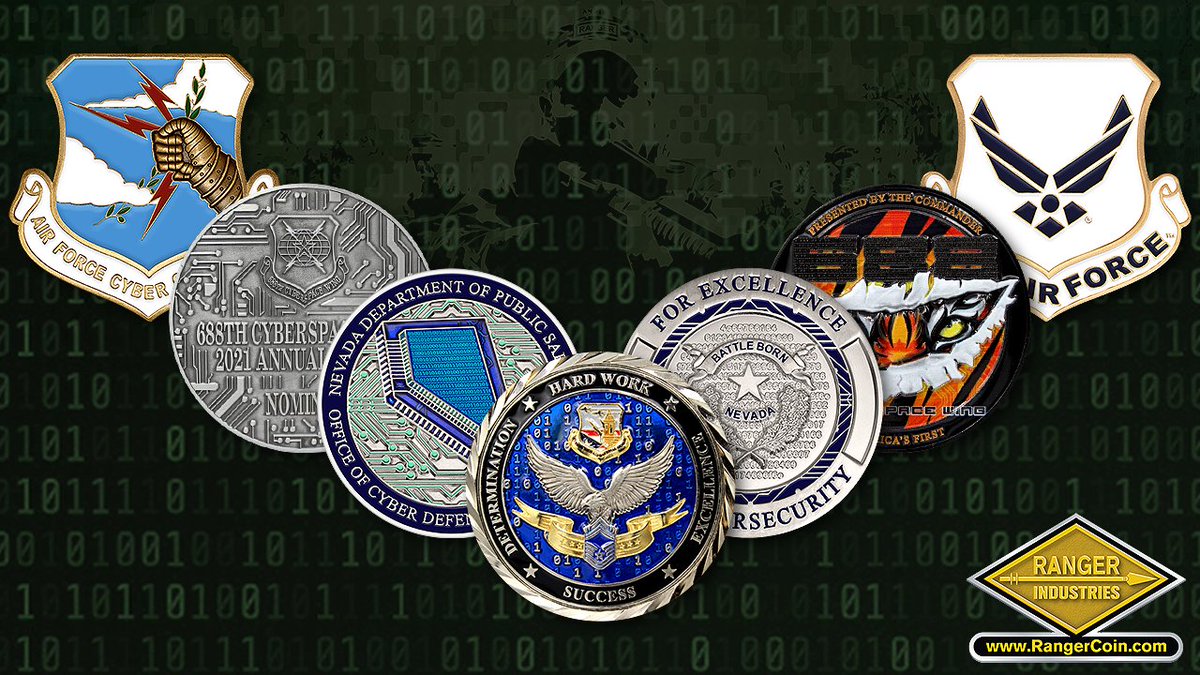RangerCoin's tweet photo. It's #ComputerSecurityDay 🖥️ So for those specializing in computer security, make sure you don't lose your group's #ChallengeCoin amid your data management tasks. Don't already have one? Contact us today for a FREE quote to get started on yours ▶️ https://t.co/7Yx782bh1w https://t.co/Cfjh95YK17