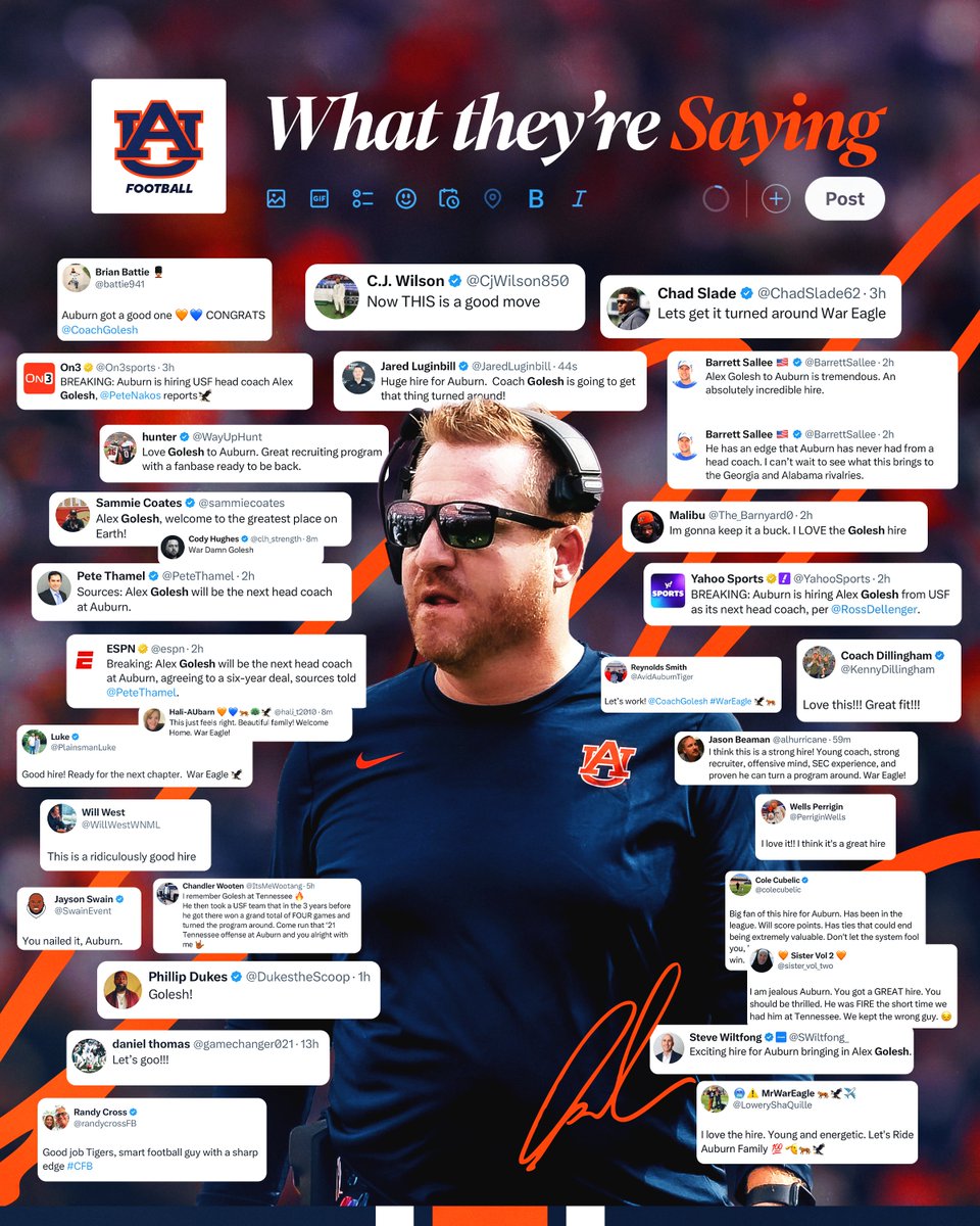 AuburnFootball's tweet image. The Auburn Family is feelin&apos; good 🔥🦅