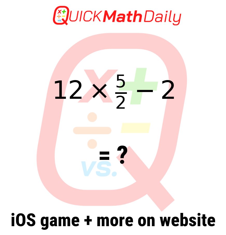 QuickMathDaily's tweet image. 🔢 Genius Challenge: Can You Get This Right w/o a Calculator? 🧠🔥 

Prove Your Skills in the Comments!👇