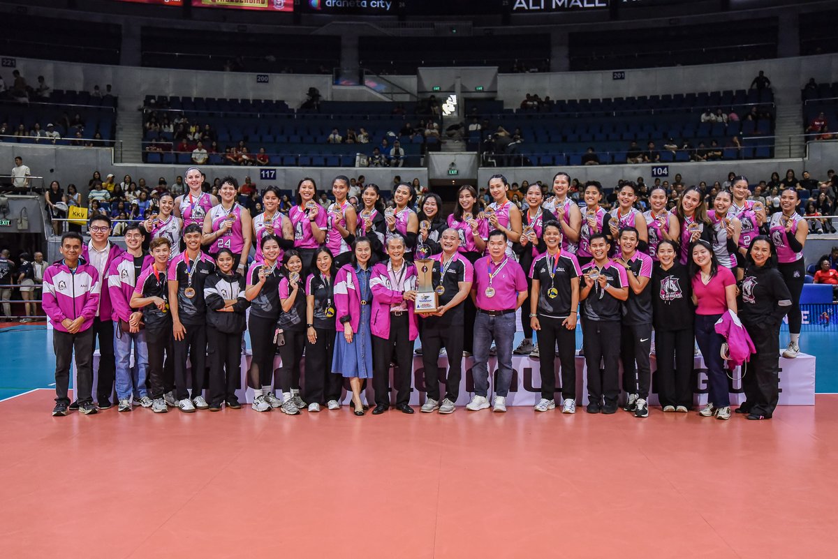 VBALLnatics's tweet image. PVL REINFORCED CONFERENCE 2025

PODIUM FINISHERS 🏆🥈🥉

CHAMPIONS 🏆: Petro Gazz Angels
SILVER MEDALISTS🥈: Zus Coffee Thunderbelles
BRONZE MEDALISTS 🥉: Akari Power Chargers

📸PVL

#PVL2025 #PVLReinforcedConference2025
#TheHeartOfVolleyball #volleyball #PVLFinals
