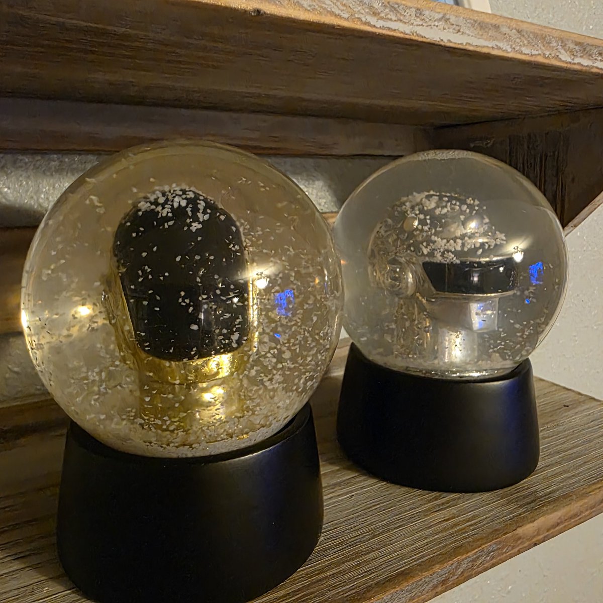 blakehopper's tweet photo. A tradition as old as time, the unveiling and placement of the Daft Punk Snow Globes ❄️🎅 https://t.co/nB2CKB8ny1