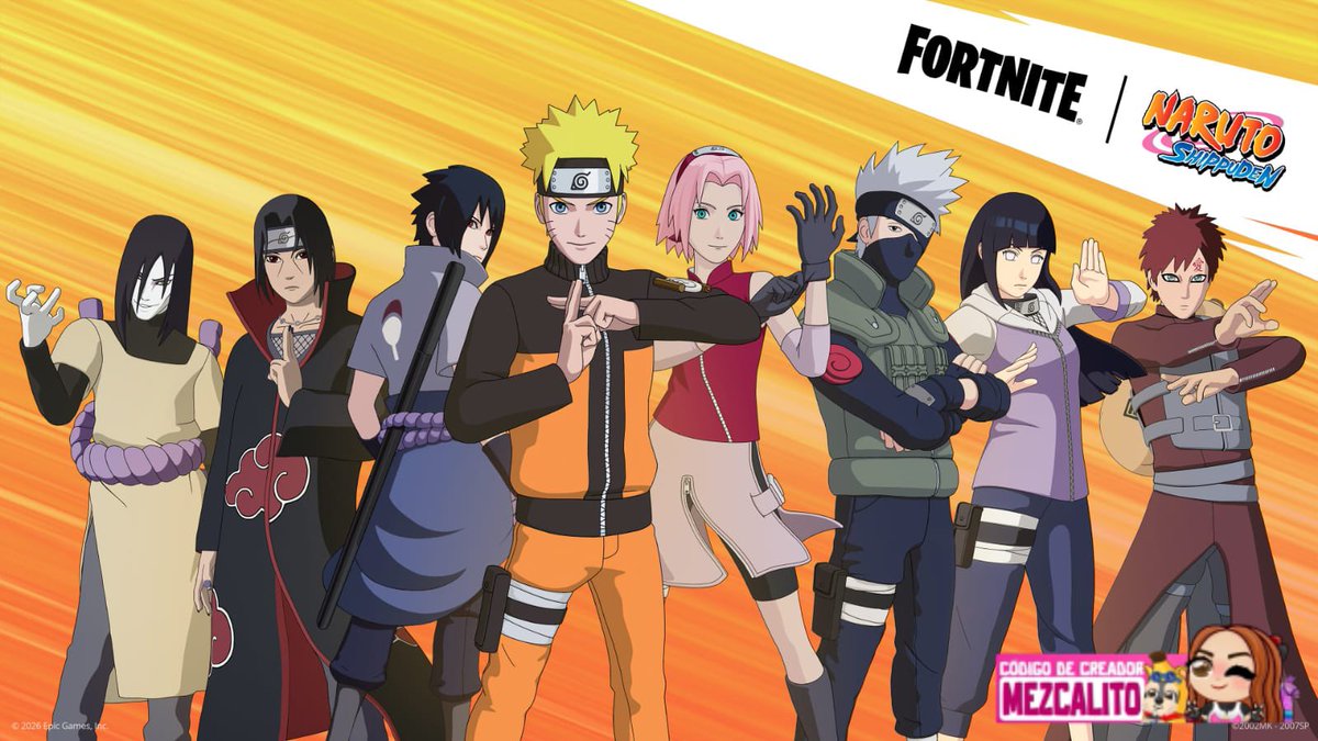 Eme1ara's tweet photo. SORTEO TIME 📣 
Gánate 1 skin de NARUTO 🎁

¿Cómo participas? 
Seguirme en X
-Dar ❤️ y RT
-Etiqueta a 1 amigo 

- 🕐¡Termina en 48 horas! 
#Sorteo #naturo #fortnite https://t.co/th2uRdTabD