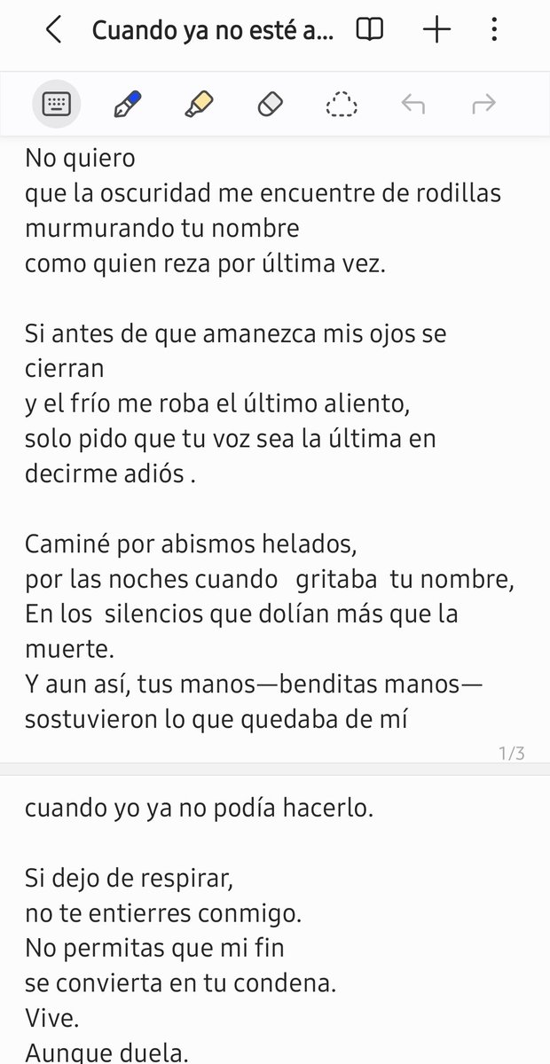 Cuando ya no esté aquí 
Por G.A.B.M.
No quiero 
que la oscuridad me encuentre de rodillas
murmurando tu nombre
como quien reza por última vez.

Si antes de que amanezca mis ojos se cierran
y el frío me roba el último aliento,
solo pido que tu voz sea la última en decirme adiós .