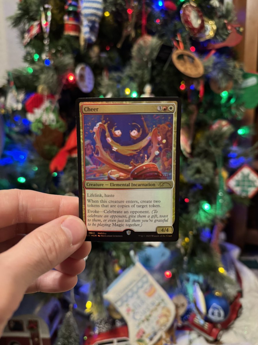 MikeWildspeaker's tweet photo. Thank you from the bottom of my heart, @wizards_magic, for this holiday card. It’s such a special gift that makes me feel so appreciated as a member of this great community. 🥹

It’s the incarnation of Cheer. Well done, y’all. 🫶 https://t.co/Qeif5hlpTH