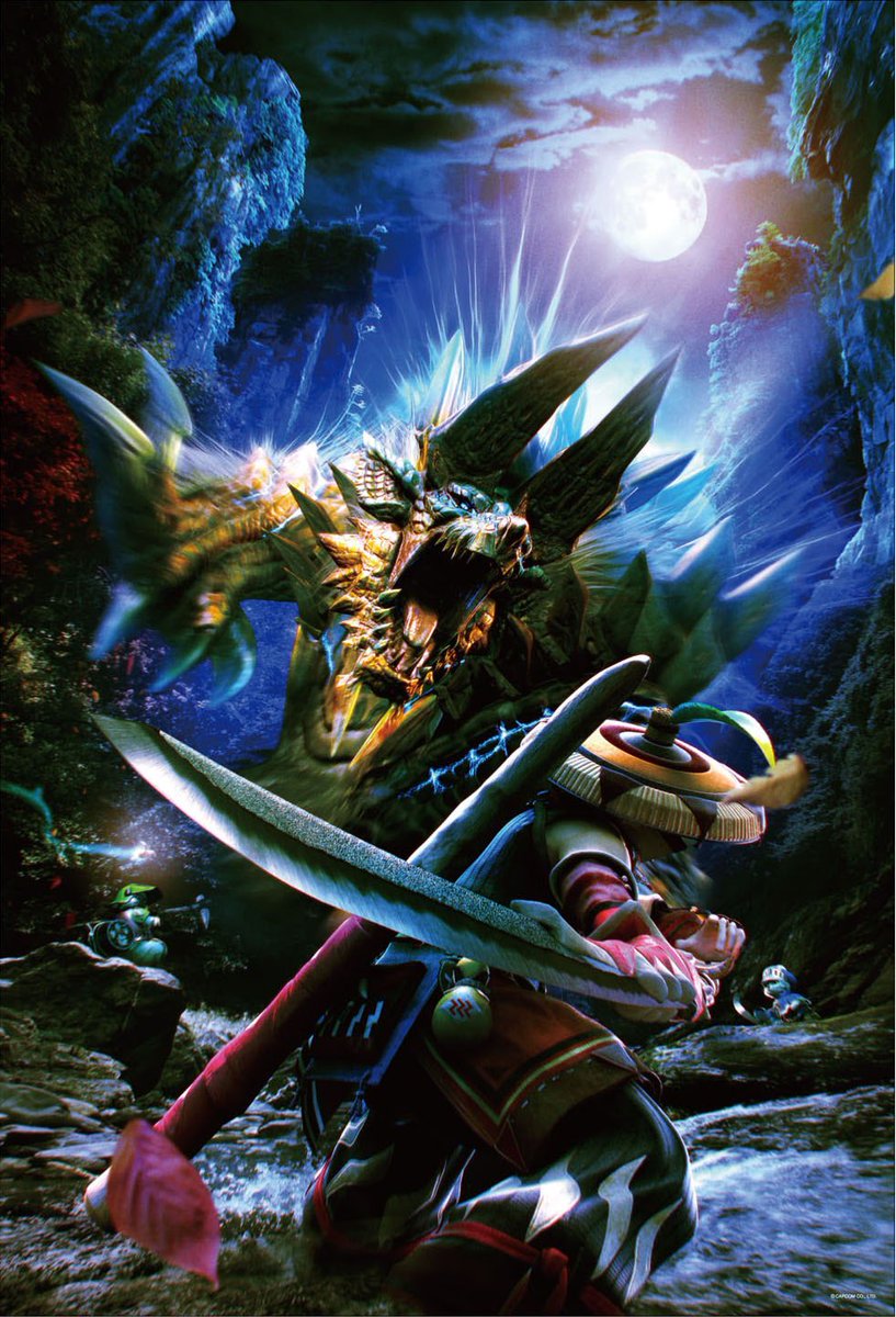 SyoRyuKen2410's tweet image. おはようございます。

本日でモンハン3rdが発売されて15周年です！

シリーズ初となる和風がテーマな本作。

人気投票1位にランクインしたジンオウガは本作のメインモンスター。

乱入クエストも本作が登場で、クリア直後の乱入演出のトラウマは今でも覚えてます・・・
#モンハン3rd
#MH3rd
