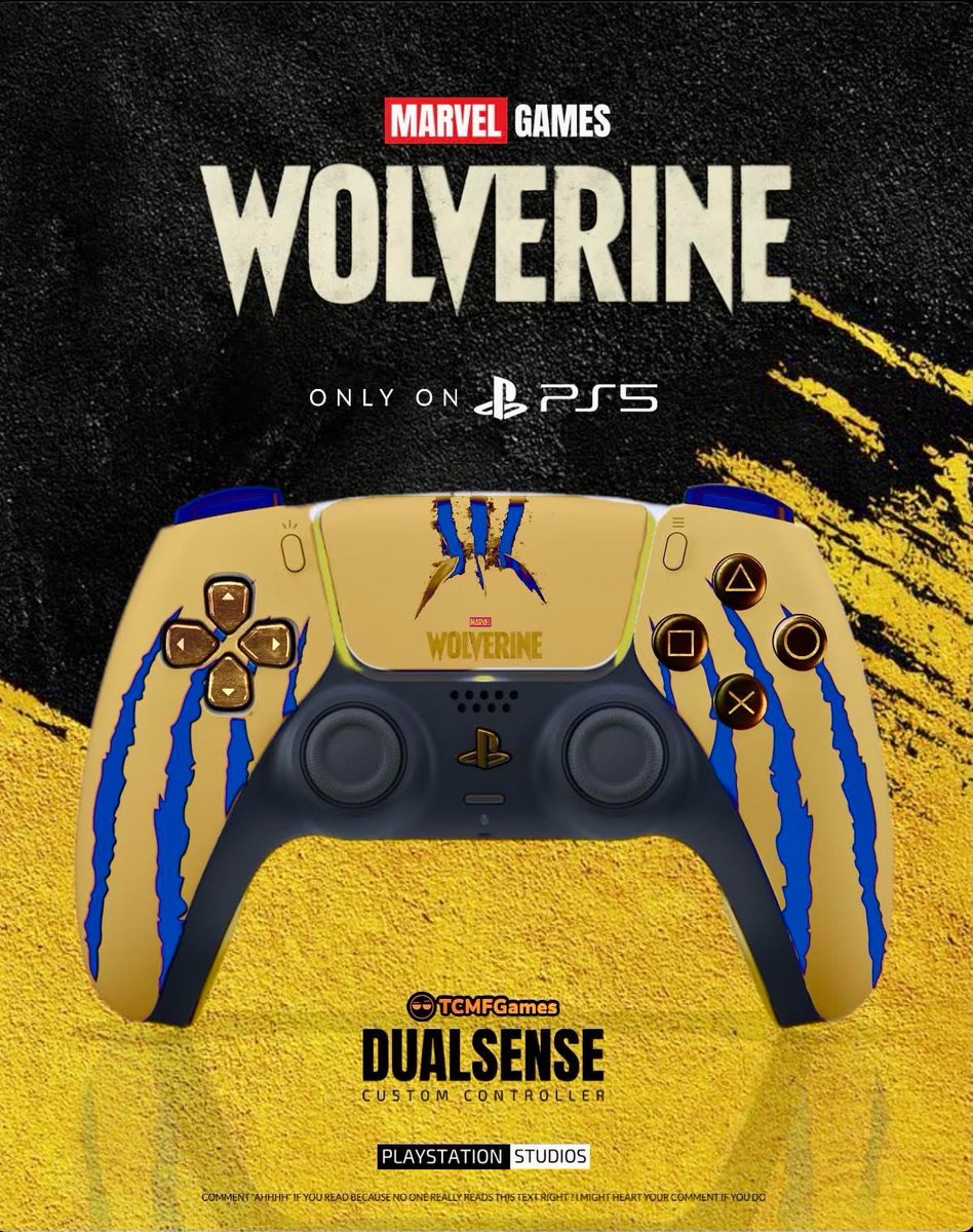 TCMF2's tweet image. Wolverine Dualsense Controller | PS5 

- playstation | ps5 pro | ps5Themes