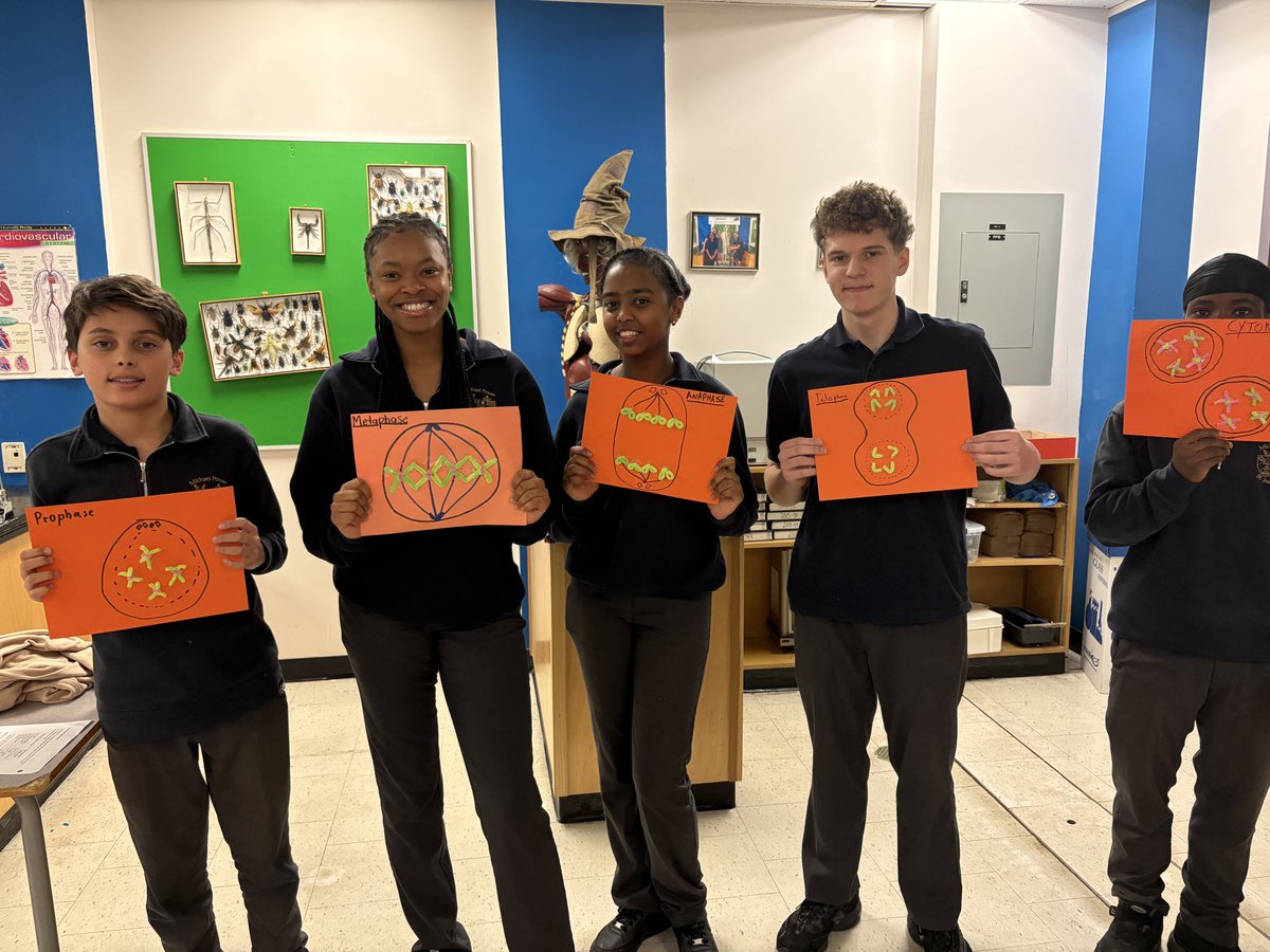 mpsjscience's tweet photo. Our Gr 10 scientists and their mitosis art show! 
🧬 o -> O -> 8 -> o o 

#mpsjscience @MPSJ_TCDSB https://t.co/rUf5d1MoHC