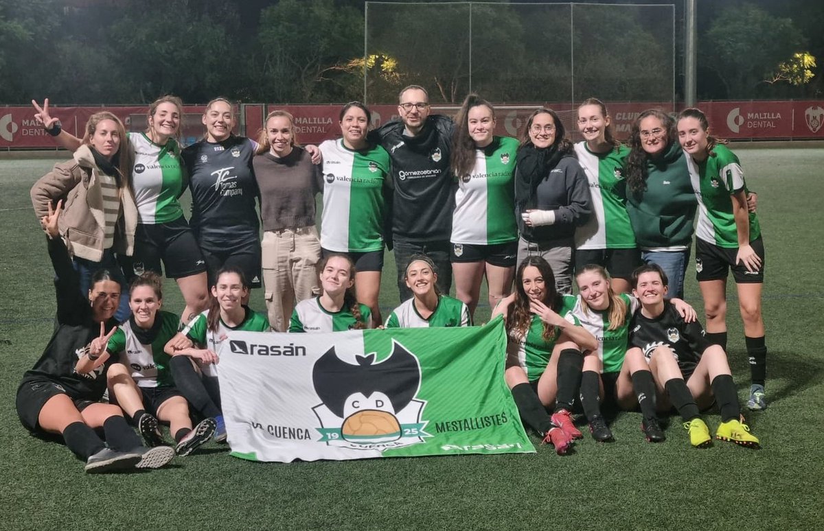 🔥 ¡Excelente triunfo de nuestro femenino ante el hasta hoy imbatido UD Alginet!

CD Cuenca-Mestallistes 4
UD Alginet 0

Hele ⚽️ ⚽️ 
Lau Varón ⚽️ 
Lau Jiménez ⚽️ 

#SomMestallistes100 ⚪️💚🦇