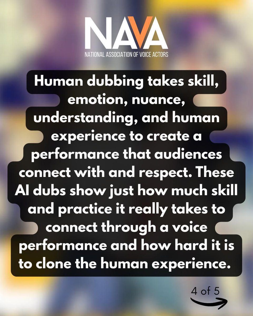 NAVAVOICES's tweet image. Amazon has had many opportunities to create dubbing projects filled with authentic storytelling, emotional connection, and believability. Instead they have chosen to create AI slop dubs of Banana Fish, Vinland Saga, and No Game No life. Many are calling these dubs &quot;insulting&quot; and…