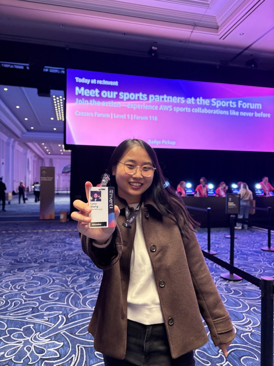 TechWithLucy's tweet image. Just collected my badge! #AWSreInvent