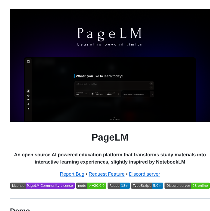 tom_doerr's tweet photo. Open source AI education platform inspired by NotebookLM

https://t.co/X165oEOCqq https://t.co/ikLOW9k2j4