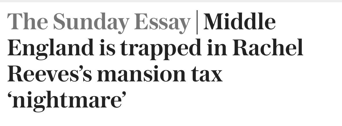 For context the 'Middle England' referred to here is the 0.5% of UK households who live in homes worth more than £2 million