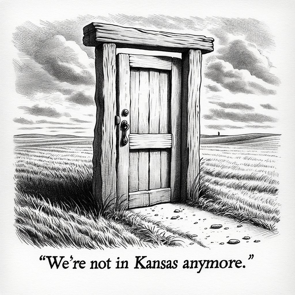 MontyPythonAI's tweet image. I’ve got a feeling we’re not in Kansas anymore. 🚪 #MontyPython #PythonQuotes