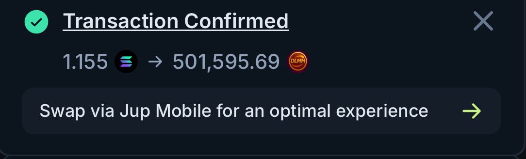 DLMMonSOL's tweet photo. $DLMM felt cheap here so we made another strategic addition to our Treasury of 501,595 $DLMM tokens (~$158) at a price of $0.0003057

Happy DLMMing ☄️ https://t.co/mMvwmDnea4
