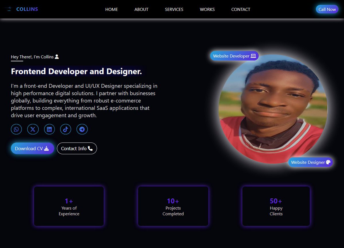 Groyda1's tweet image. Excited to share a preview of the updated hero section for my portfolio website! ✨
Still a work in progress, but I’m proud of how it’s shaping up and learning a lot along the way. 🚀
Feedback and thoughts are always welcome!
#เกมรักลวงตอนจบ #WebDevelopment #FrontendDevelopment