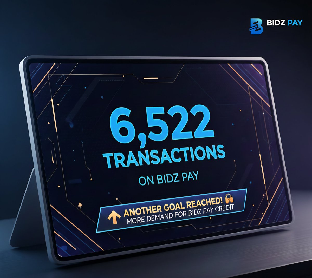 6,522 transactions on BIDZ Pay. This is another goal reached. 👏 more demand for BIDZ PAY credit.