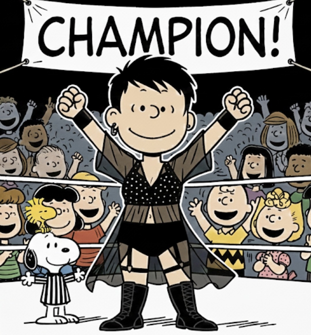 Good morning
cherish each day (●)´｀・)
今日から12月ですね✨
今月もよろしくお願いします✨
何かと忙しい時期ではありますが
ご自愛くださいね🍀
素敵な1週間になりますように✨
(私がプロレスラーなったらをスヌーピー風にAIに描いてもらいました(笑)コス自分でデザインしました)