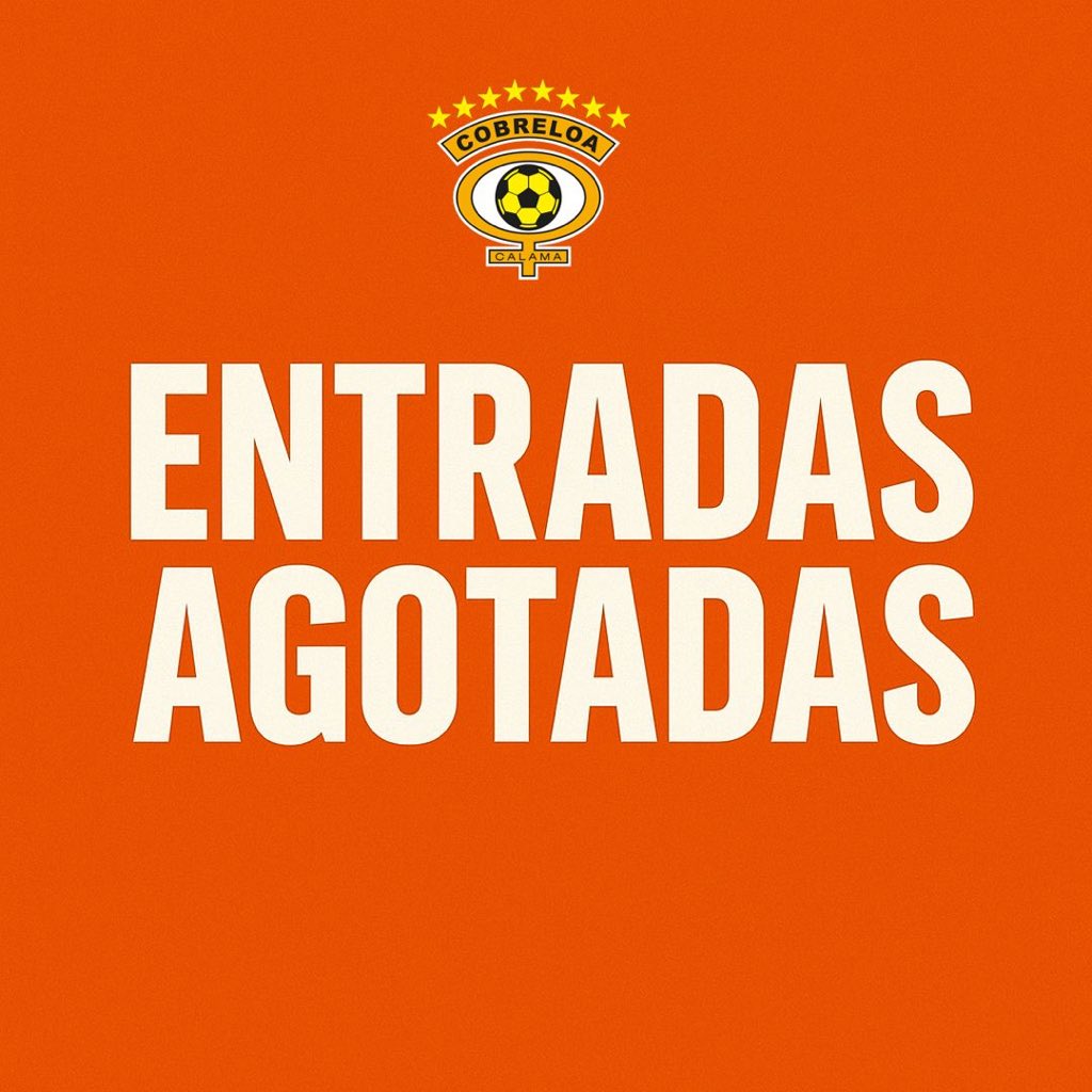 Entradas agotadas. Gracias por el tremendo apoyo, hinchas 🧡🦊
