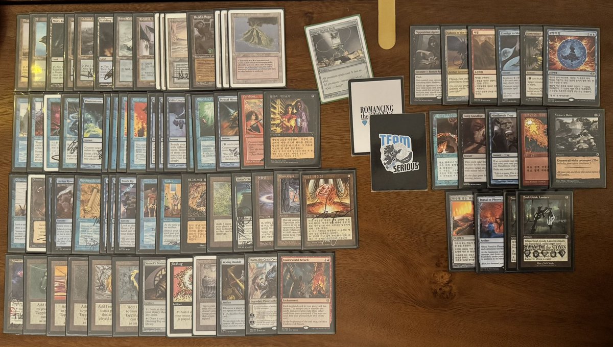 kaiSchafroth's tweet photo. Brought Grixis Tinker Breach (feat Mana Drain and Gifts Ungiven) to the Finals #invintage @StonesVintage. 

Had some fun matches yesterday. Won my second round at 1 life thanks to tinkering for a top.

Write up in the third post. 

(1/3) https://t.co/szC41jlp8M
