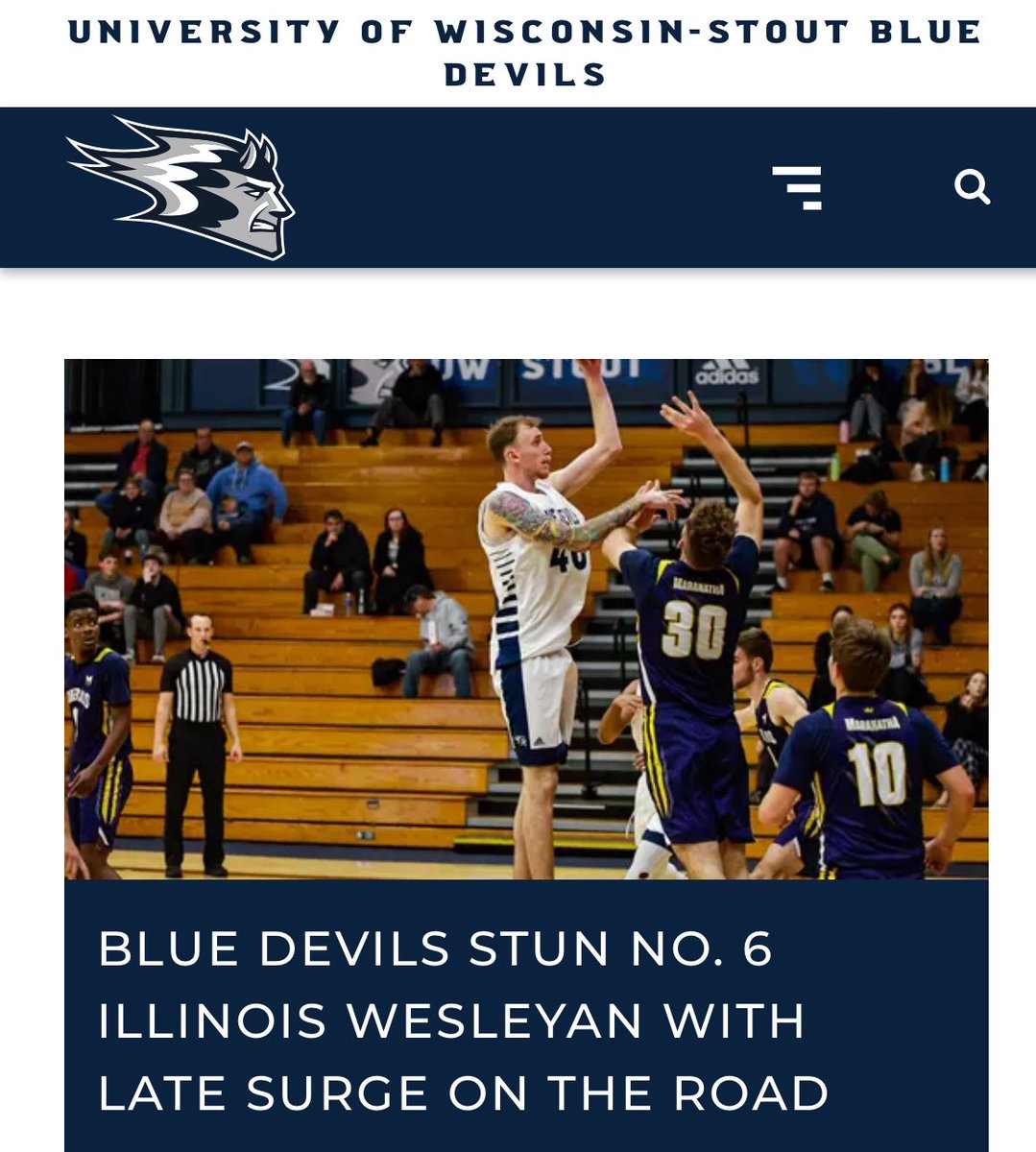 Stout Basketball tweet media