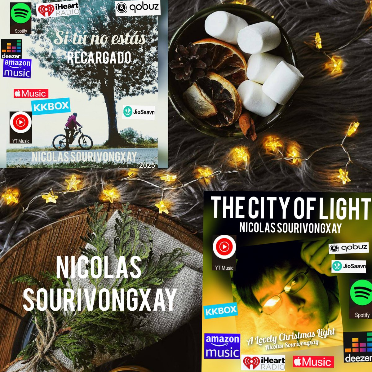 sourivongxaynic's tweet photo. This season I got my two songs. The classical 'The City Of Light' and my Spanish song 'Si Tú No Estás (Recargado)'. 🎄🎅🎶🍾🥂
#SiTuNoEstasRecargado #TheCityOfLight #BestSongs #MejoresCanciones #SiTuNoEstas https://t.co/oxTEFGjFIk
