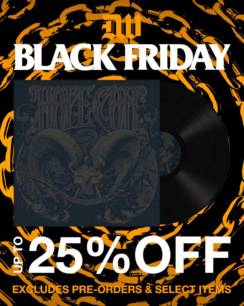 Deathwish Black Friday Event 
Music &amp; Merch: deathwishinc.com

11/26-12/02
Up to 25% Off
Excludes Pre-orders &amp; Select Items
Thank you.

#DeathwishInc #Deathwish #DeathwishDirect #BandMerch #Punk #Records #Vinyl #BlackFridaySale #BlackFridayEvent #BlackFriday