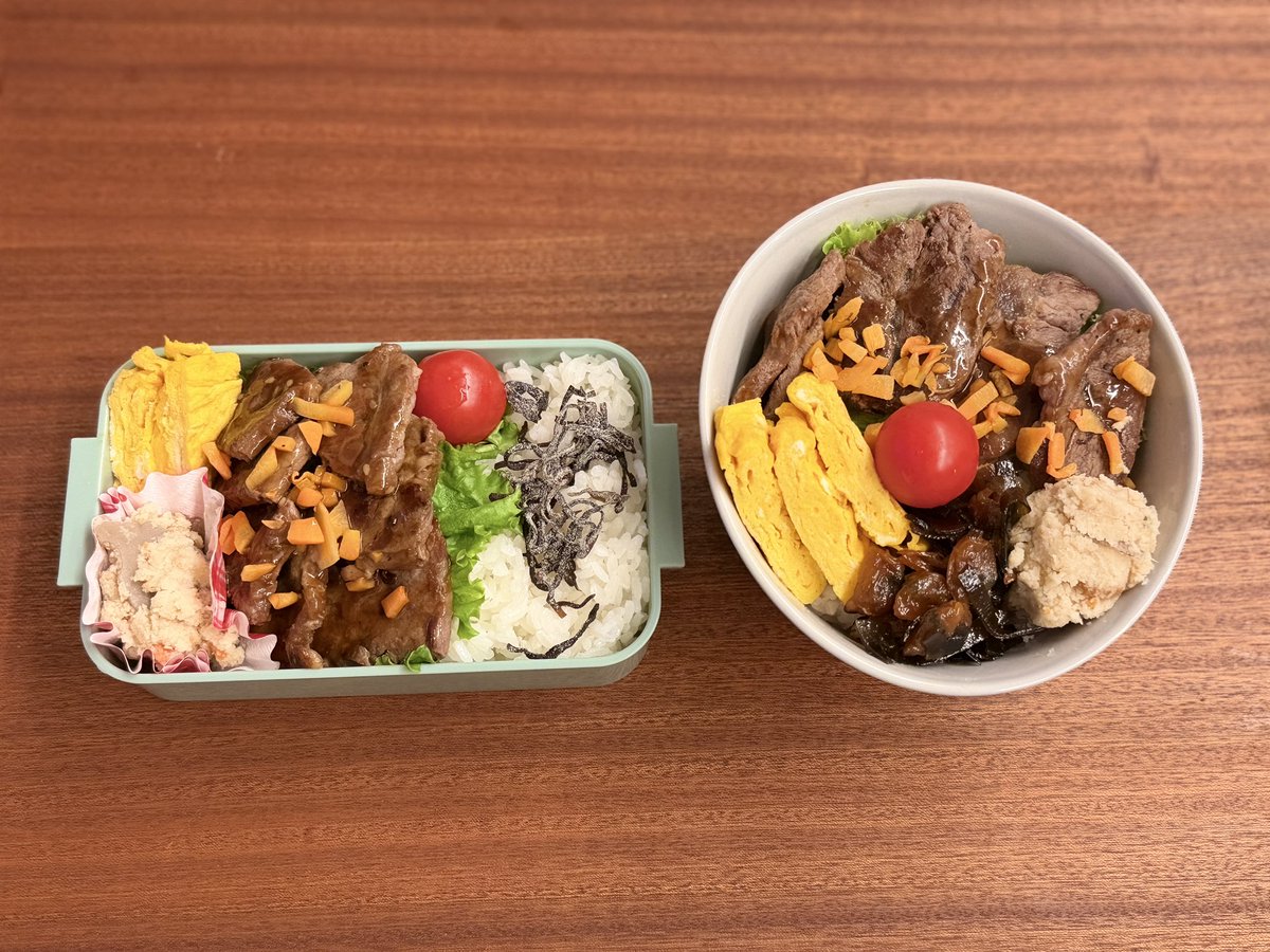 dannbenkiroku's tweet photo. おはようございます。
早いもので今年もあと1ヶ月
なにか残ることをしようと思い、
妻に日々こしらえているお弁当の記録用にはじめました。
今日はミズジ弁当🍱
ミスジ、玉子焼き、おから、ミニトマト、塩昆布
#20251201
#お弁当
#弁当
#bentou
#ダン弁記録
#記念すべき1投稿目
#ミスジ弁当 https://t.co/L9nlfGEu4I