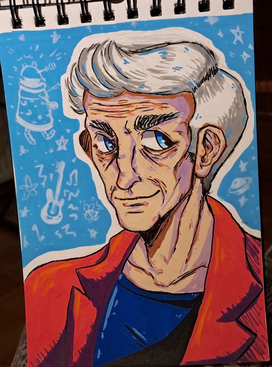 I wanted to make some fanart to give him when we go (if he accepts fanart at all) so uhh here's this 
#PeterCapaldi