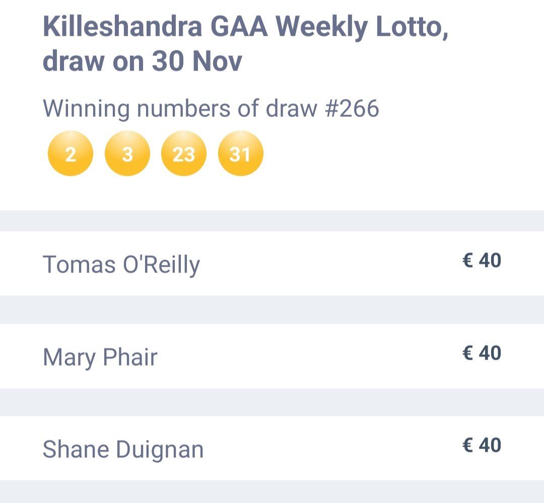 No winner of the jackpot worth €2,300