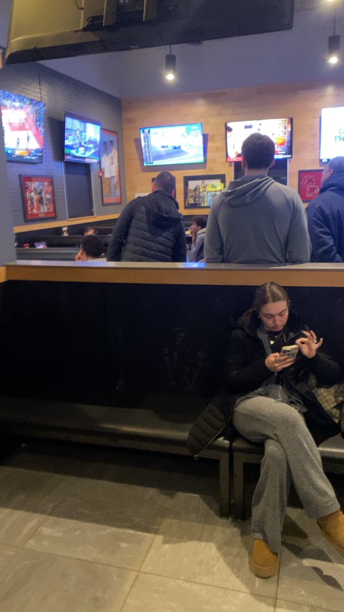 HarryJ63924's tweet photo. What a weird fucking day. Walk into b dubs and Chris beard is having a film session right in the middle of the restaurant. This coach cares https://t.co/nIp36ltdaj