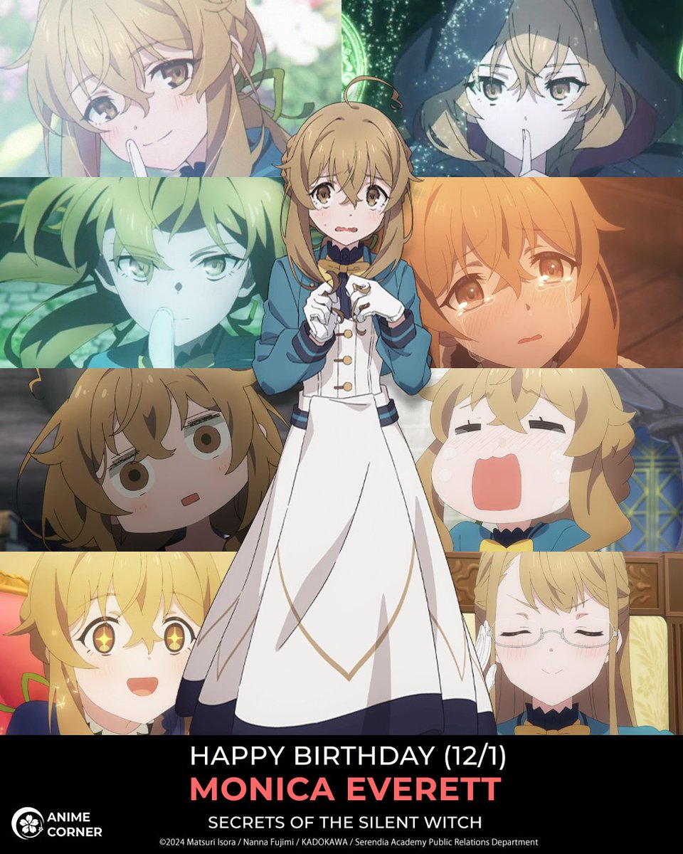 Happy birthday to the adorable, powerful, and genius yet incredibly shy Silent Witch, Monica Everett! ❤🎉🎂🎈

Anime: Secrets of the Silent Witch
CV (JP): Saya Aizawa
CV (EN): Alejandra Reynoso