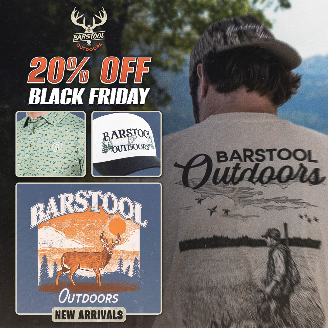 PSA: 🗣️Barstool Sports is 20% off for a limited time onlyte. Go wild at this link: store.barstoolsports.com/?rfsn=8919743.…